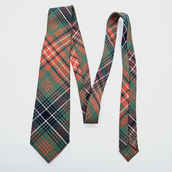 WILSON | 100% new wool vintage Scottish plaid neck tie - Picture 2 of 5